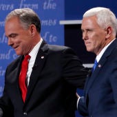 Tim Kaine y Mike Pence