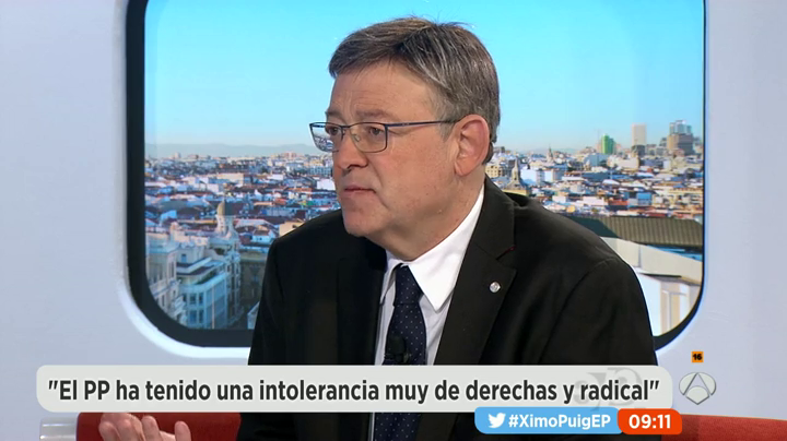 Ximo Puig: "Ni 'no es no', ni miedo a la abstención, ni desde luego miedo a unas terceras elecciones" Ximo Puig: "Ni 'no es no', ni miedo a la abstención, ni desde luego miedo a unas terceras elecciones"