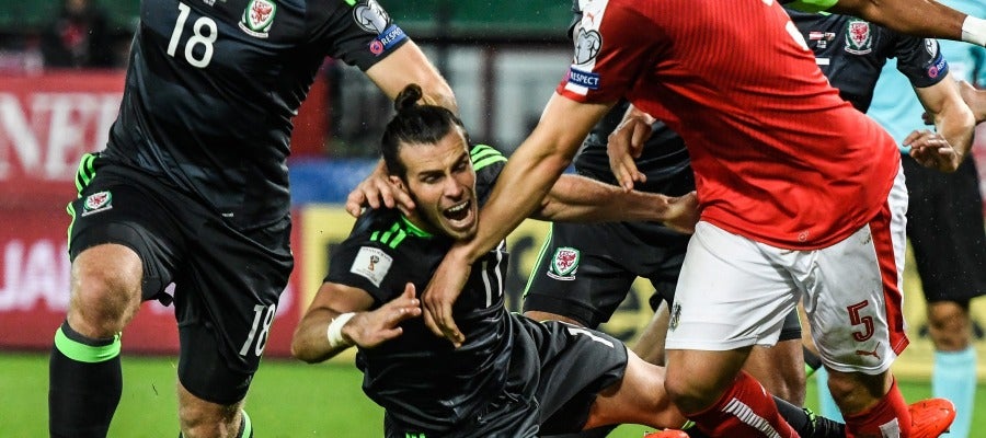 Gareth Bale, en un momento del encuentro ante Austria. Gareth Bale, en un momento del encuentro ante Austria.