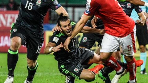 Gareth Bale, en un momento del encuentro ante Austria.