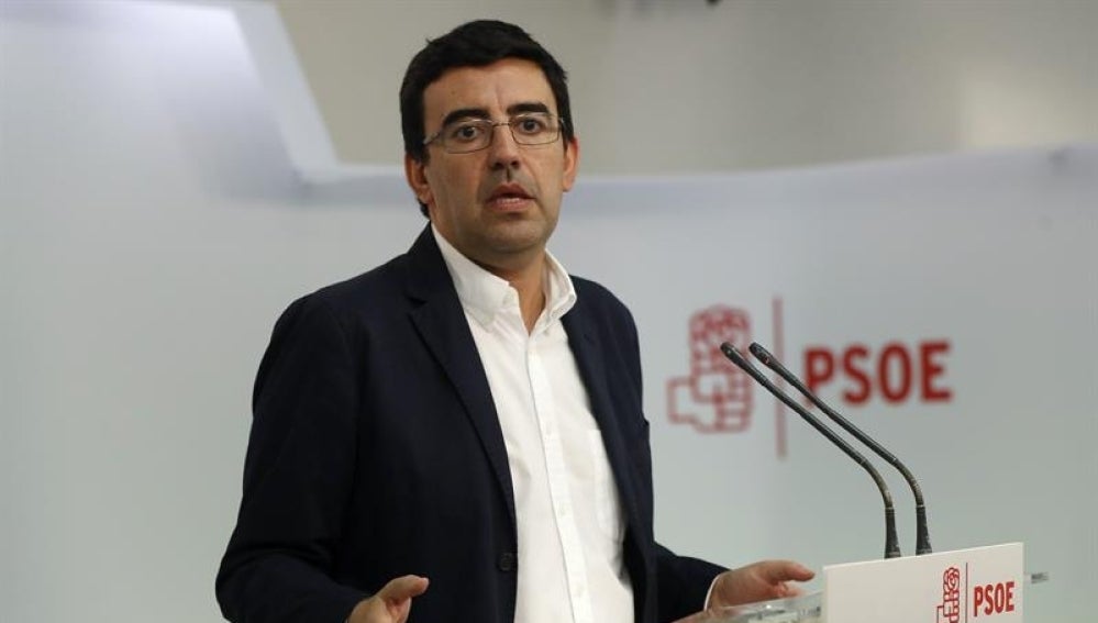 El portavoz de la Comisión Gestora del PSOE, Mario Jiménez