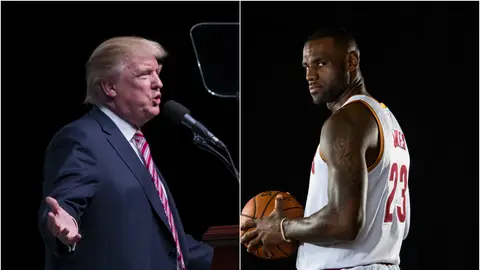 Donald Trump y Lebron James, enfrentados Donald Trump y Lebron James, enfrentados