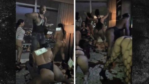 Mayweather tirando billetes