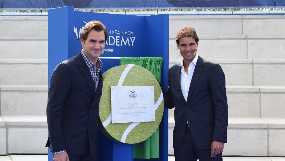 Nadal inaugura la Rafa Nadal Academy by Movistar con Roger Federer