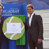 Rafa Nadal, en la inauguración de su Academia junto a Roger Federer