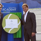Rafa Nadal, en la inauguración de su Academia junto a Roger Federer Rafa Nadal, en la inauguración de su Academia junto a Roger Federer