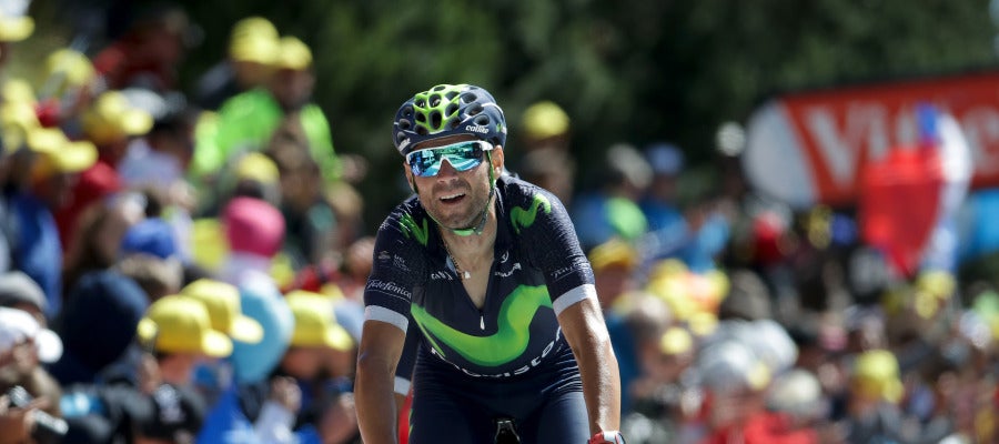 Valverde, en una etapa del Tour de Francia Valverde, en una etapa del Tour de Francia