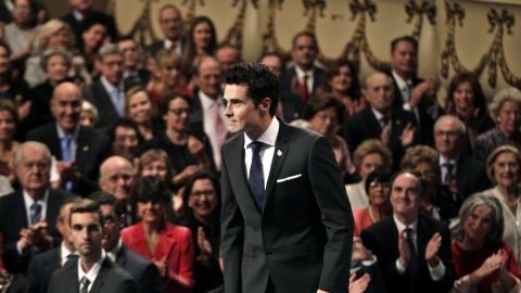 Javier G&oacute;mez Noya, durante la entrega de los Premios Princesa de Asturias