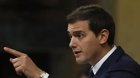 Albert Rivera, durante su intervención en el debate de investidura Albert Rivera, durante su intervención en el debate de investidura