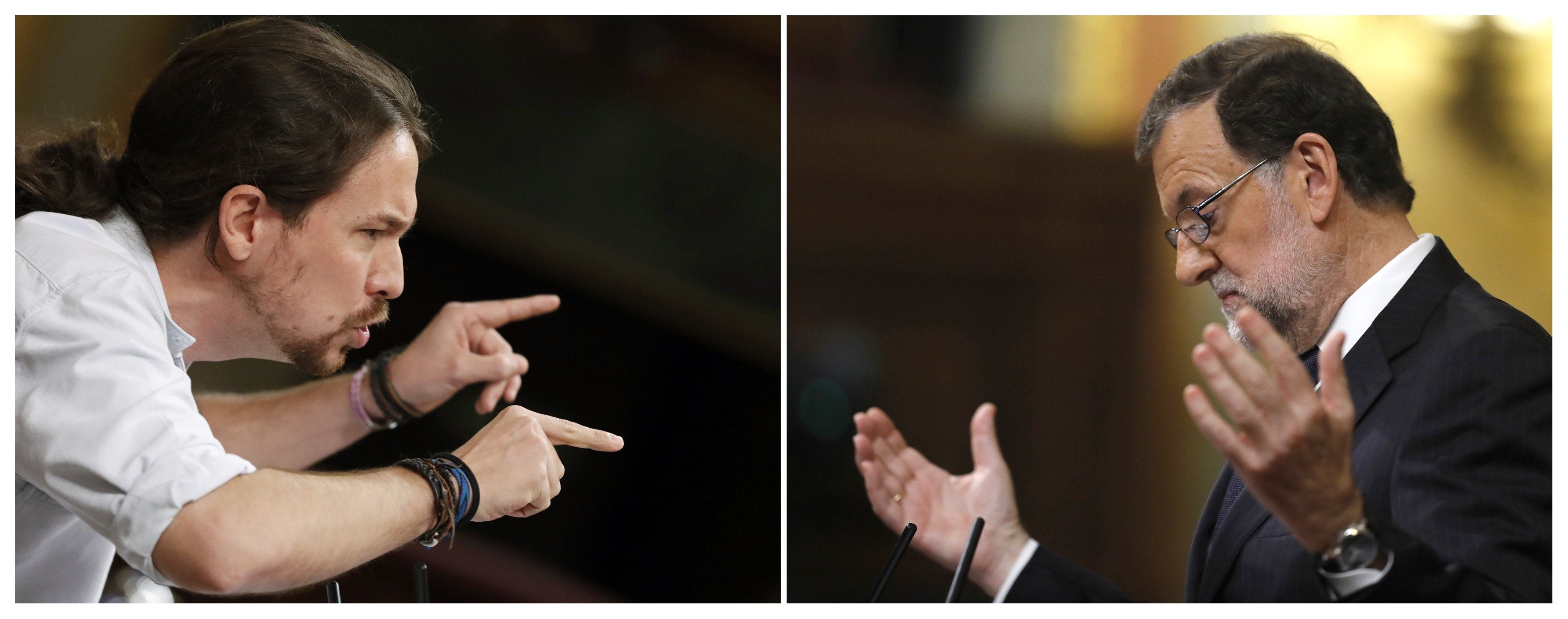 Rajoy e Iglesias protagonizan su primer 'cara a cara' en una sesión de control Rajoy e Iglesias protagonizan su primer 'cara a cara' en una sesión de control