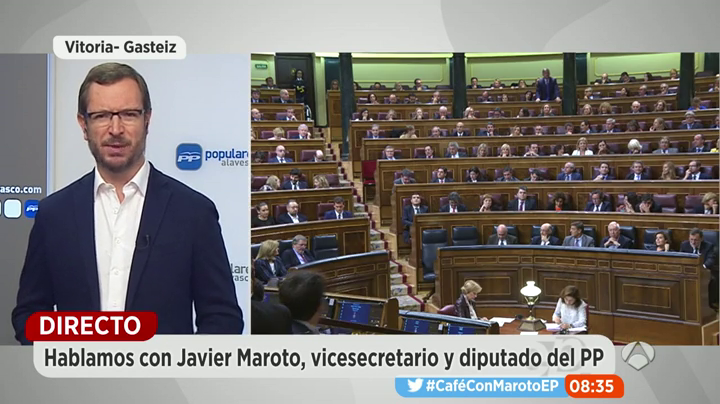 Javier Maroto, sobre Podemos: "Si no los pones en su sitio, cada día se suben más a las barbas" Javier Maroto, sobre Podemos: "Si no los pones en su sitio, cada día se suben más a las barbas"