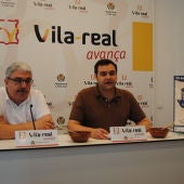 El regidor d'Economia Xavi Ochando i el president de l'associació gastronómica, Ximo Abril  presenten la sèptima edició de Mengem a Vila-real.