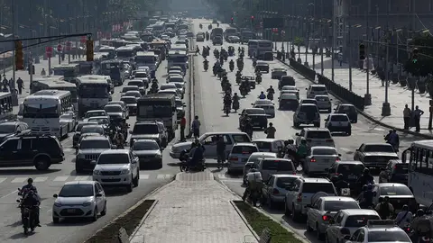 Las principales calles registraron menos tráfico Las principales calles registraron menos tráfico