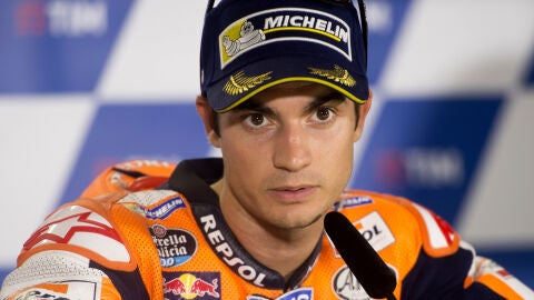 Dani Pedrosa, durante una rueda de prensa