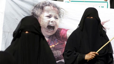 Imagen de archivo de mujeres yemen&iacute;es durante una manifestaci&oacute;n en el pa&iacute;s