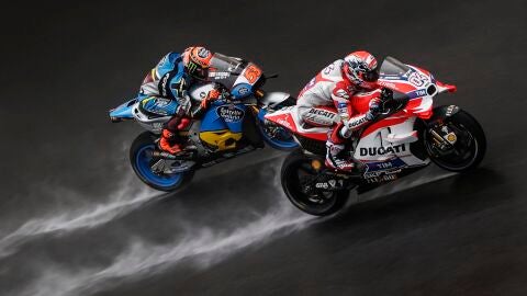Andrea Dovizioso, rodando en el circuito de Sepang