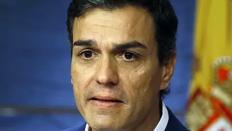 Pedro Sánchez durante su comparecencia Pedro Sánchez durante su comparecencia