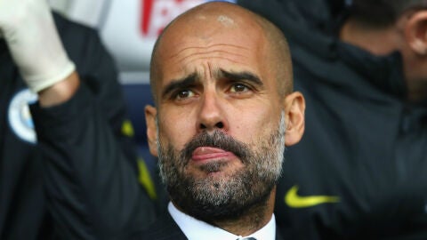 Guardiola, en un partido con el City