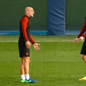 Zabaleta, en el entrenamiento del Manchester City Zabaleta, en el entrenamiento del Manchester City