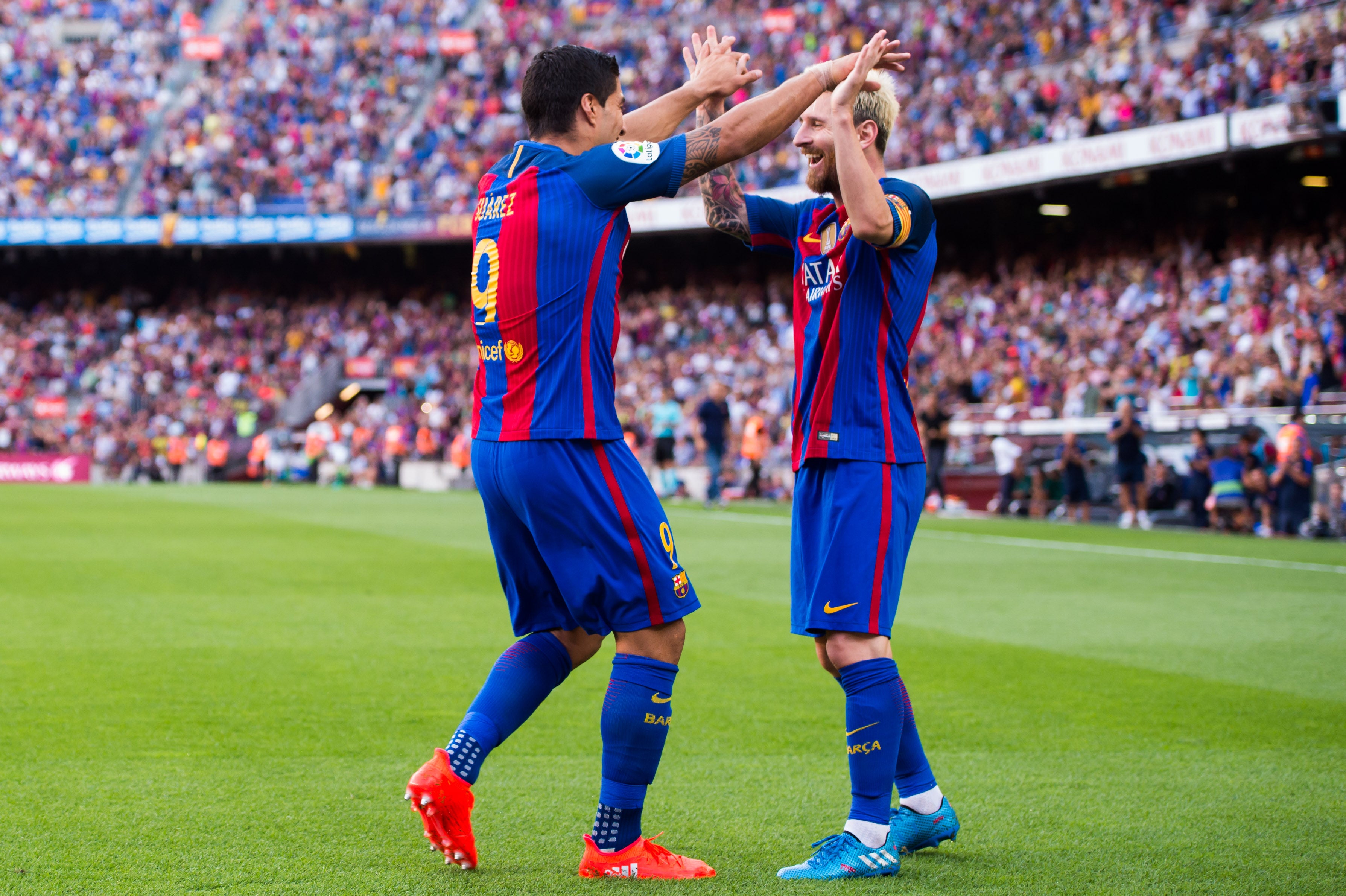Messi y Luis Suárez siguen al frente de la lucha por el Pichichi Messi y Luis Suárez siguen al frente de la lucha por el Pichichi