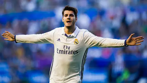 Álvaro Morata celebrando un gol Álvaro Morata celebrando un gol