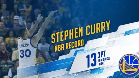 Stephen Curry, récord de triples en un partido de la NBA Stephen Curry, récord de triples en un partido de la NBA