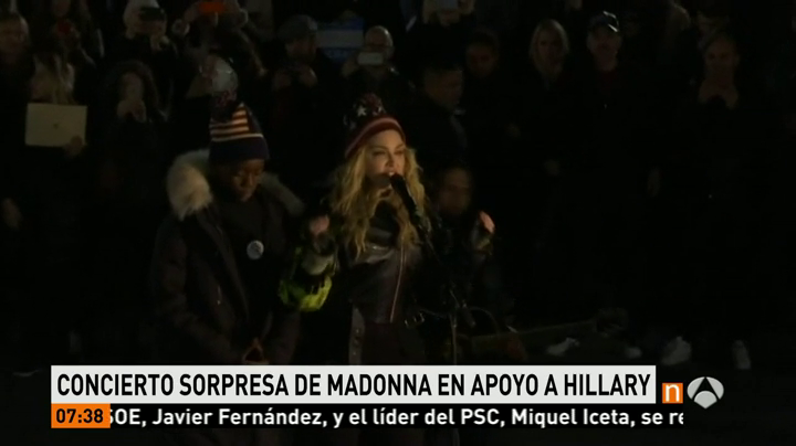 Madonna sorprende en Nueva York con un concierto en apoyo a Hillary Clinton Madonna sorprende en Nueva York con un concierto en apoyo a Hillary Clinton