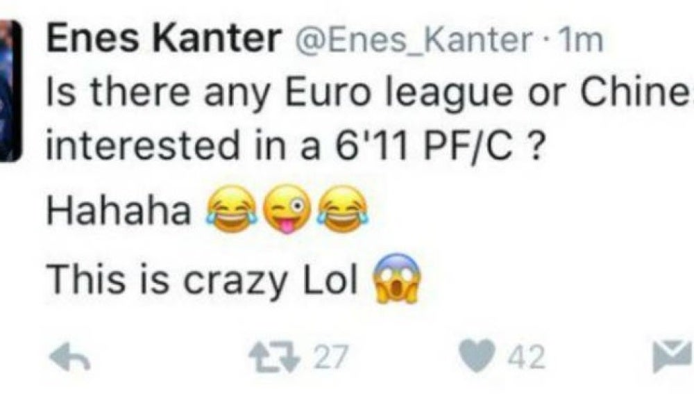Reacción de Kanter a la victoria de Trump