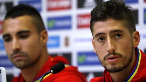 Sergio Escudero, en rueda de prensa en Las Rozas