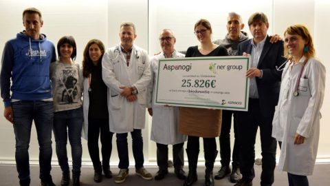 Aspanogi entrega 25.000 euros a Biodonostia