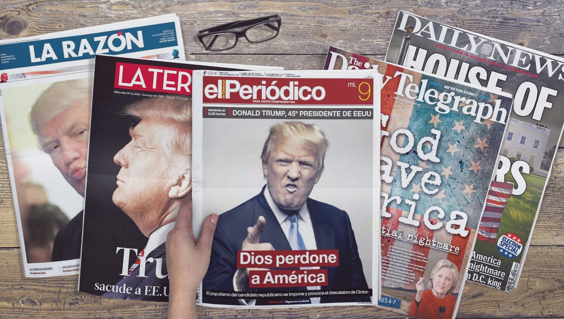 Las portadas de los principales periódicos del mundo reflejan así la victoria de Donald Trump Las portadas de los principales periódicos del mundo reflejan así la victoria de Donald Trump