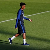 Coman, en un entrenamiento con Francia Coman, en un entrenamiento con Francia