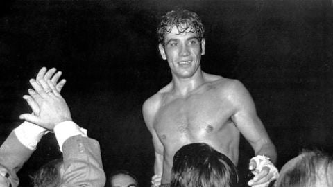 Perico Fern&aacute;ndez, tras un combate en los a&ntilde;os 70