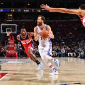 Sergio Rodríguez, en acción ante los Sixers Sergio Rodríguez, en acción ante los Sixers