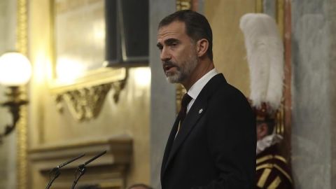 El Rey Felipe VI durante su discurso