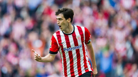 Andoni Iraola celebra un gol con el Athletic