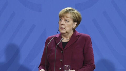 Angela Merkel en rueda de prensa