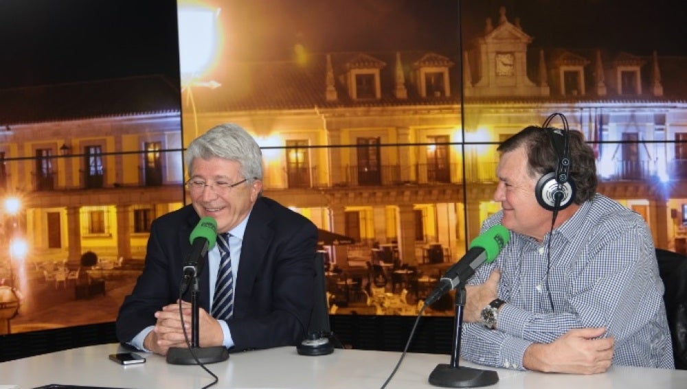 Enrique Cerezo y José Antonio Camacho, en El Transistor de Onda Cero