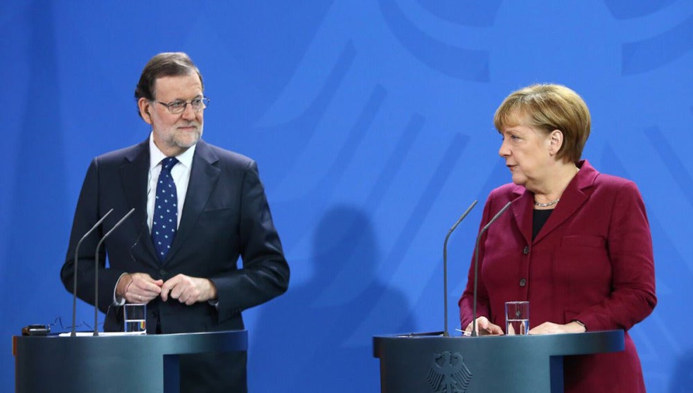 Mariano Rajoy y Angela Merkel