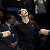 Andy Murray celebra la victoria ante Raonic