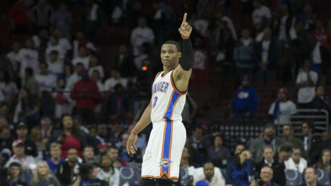 Westbrook, en un partido con los Thunder