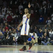 Westbrook, en un partido con los Thunder Westbrook, en un partido con los Thunder