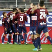 El Eibar celebra un gol