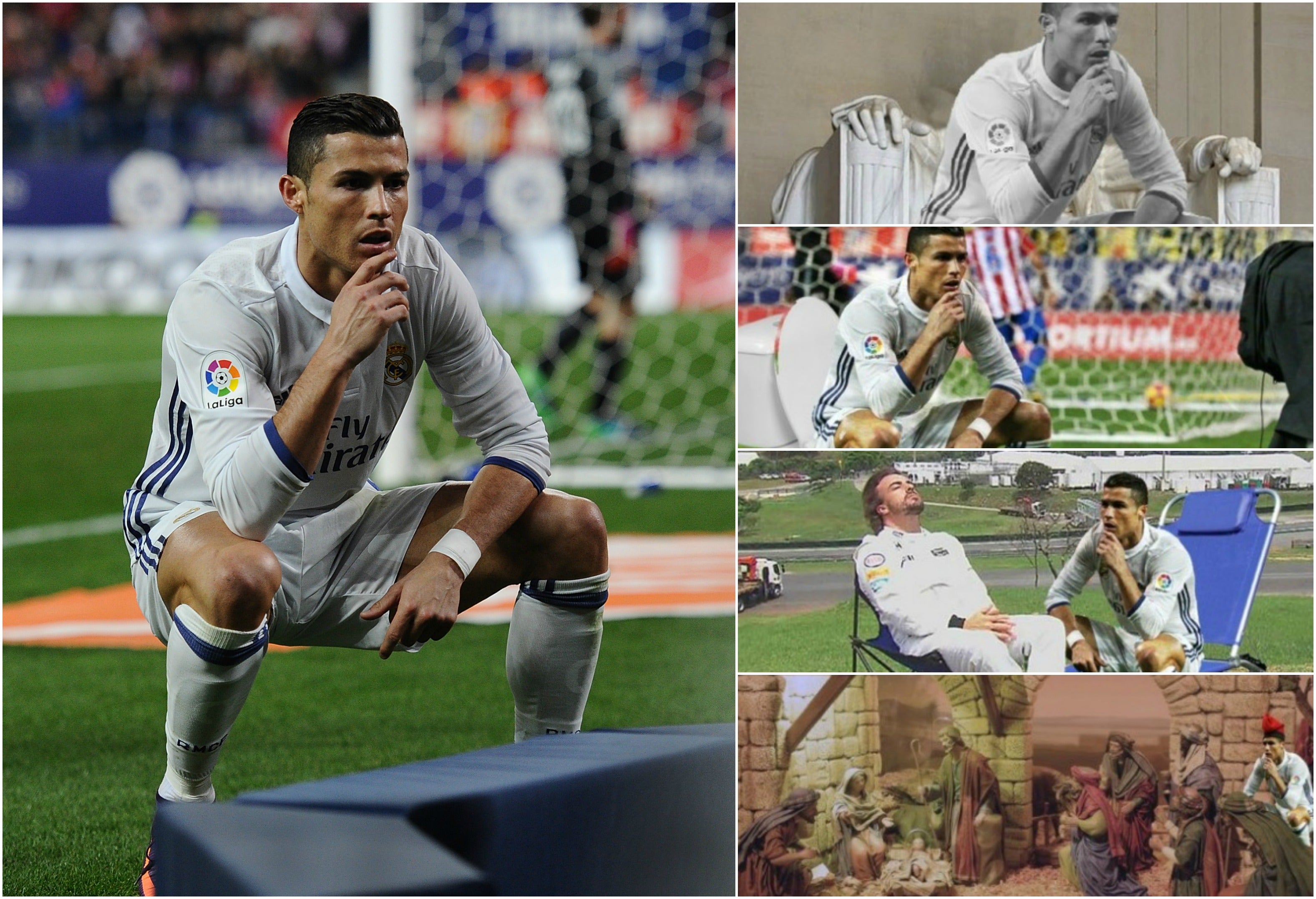 'El pensador' Cristiano, la nueva celebración del portugués desató el ingenio en las redes sociales 'El pensador' Cristiano, la nueva celebración del portugués desató el ingenio en las redes sociales