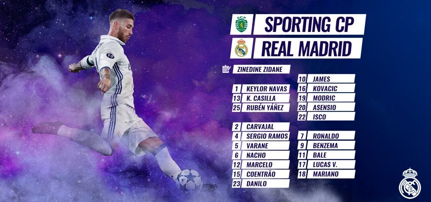Zidane repite la convocatoria del derbi para el partido de Champions ante el Sporting Zidane repite la convocatoria del derbi para el partido de Champions ante el Sporting