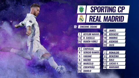 Convocatoria del Madrid para el partido contra el Sporting