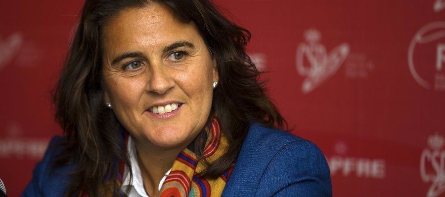 Conchita Martínez, en una rueda de prensa Conchita Martínez, en una rueda de prensa