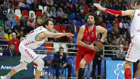 Teodosic, en un momento del encuentro frente al Baskonia.