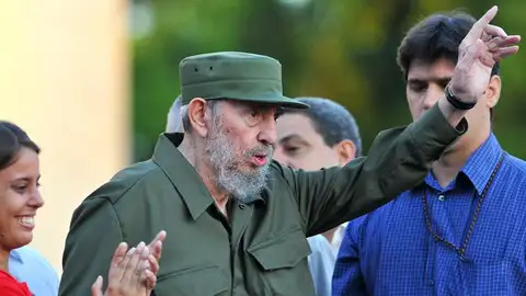 Fidel Castro, durante una comparecencia pública Fidel Castro, durante una comparecencia pública