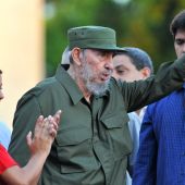 Fidel Castro, durante una comparecencia pública